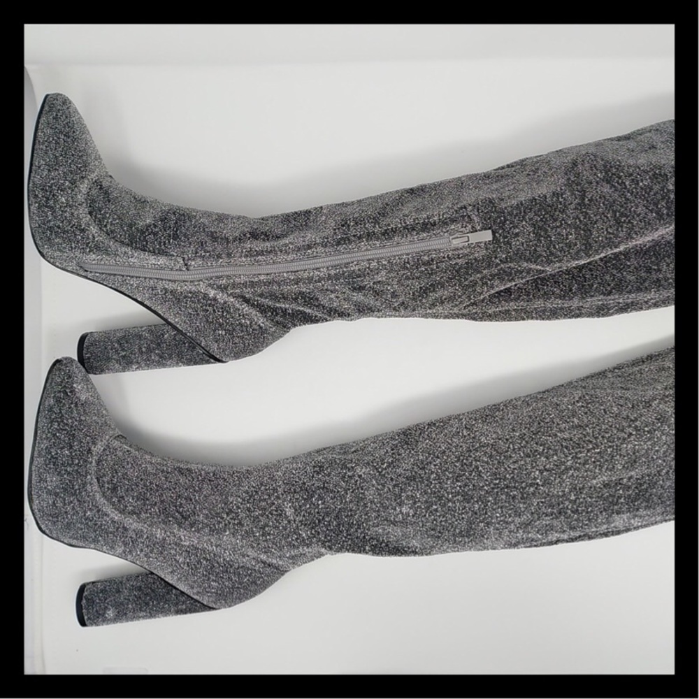 ❤️Size 10 Sexy Shimmer Thigh High Boots NIB - Picture 5 of 5